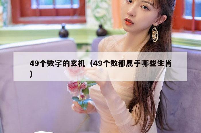 49个数字的玄机（49个数都属于哪些生肖）